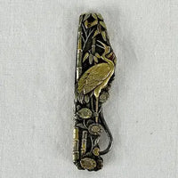 Antique Japanese Mixed Metal Shakudo Button Hook