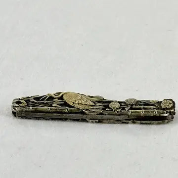 Antique Japanese Mixed Metal Shakudo Button Hook