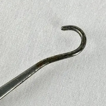 Antique Japanese Mixed Metal Shakudo Button Hook