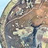 Antique Japanese Spelter Round Calling Card Tray