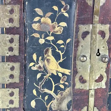 Antique Japanese wood and Lacquer Kodansu Chest