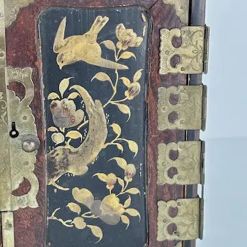 Antique Japanese wood and Lacquer Kodansu Chest