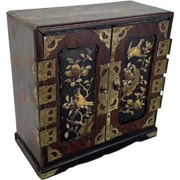 Antique Japanese wood and Lacquer Kodansu Chest