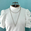 Antique Long Rose Gold Filled Watch Chain Necklace