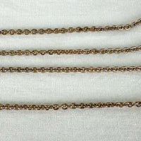 Antique Long Rose Gold Filled Watch Chain Necklace