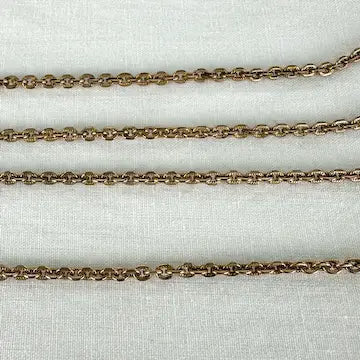 Antique Long Rose Gold Filled Watch Chain Necklace