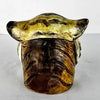 Antique Majolica Ceramic Tiger Humidor