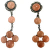 Antique Natural Coral Drop Earrings