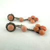 Antique Natural Coral Drop Earrings