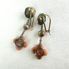 Antique Natural Coral Drop Earrings