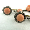 Antique Natural Coral Drop Earrings