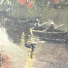 Antique Oil Painting of Fishermen by J Cole