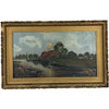 Antique Oil Painting of Fishermen by J Cole