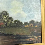 Antique Oil Painting of Fishermen by J Cole