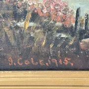 Antique Oil Painting of Fishermen by J Cole