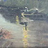 Antique Oil Painting of Fishermen by J Cole