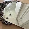 Antique Ornate Carved Wood Etched Mirror