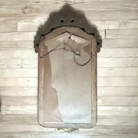 Antique Ornate Carved Wood Etched Mirror