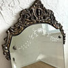 Antique Ornate Carved Wood Etched Mirror