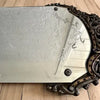 Antique Ornate Carved Wood Etched Mirror