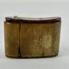 Antique Primitive Carved Cow Horn and Wood Snuff Box