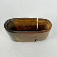 Antique Primitive Carved Cow Horn and Wood Snuff Box