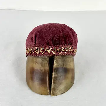 Antique Primitive Deer Hoof Sewing Pin Cushion