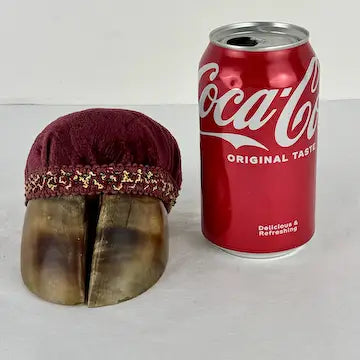 Antique Primitive Deer Hoof Sewing Pin Cushion