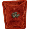 Antique Red Plush Velvet Sewing Box with Applied Squirrel and Bone Tools