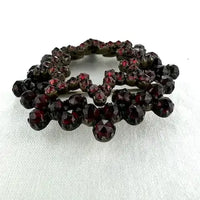 Antique Rose Cut Garnet Star Brooch