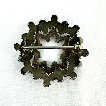 Antique Rose Cut Garnet Star Brooch
