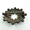 Antique Rose Cut Garnet Star Brooch