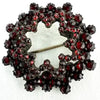 Antique Rose Cut Garnet Star Brooch