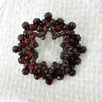 Antique Rose Cut Garnet Star Brooch