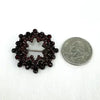 Antique Rose Cut Garnet Star Brooch