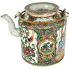 Antique Rose Medallion Qing Chinese Teapot