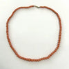 Antique Salmon Coral Beaded Necklace with 14k Gold Clasp