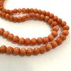 Antique Salmon Coral Beaded Necklace with 14k Gold Clasp