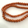 Antique Salmon Coral Beaded Necklace with 14k Gold Clasp