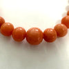 Antique Salmon Coral Beaded Necklace with 14k Gold Clasp