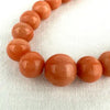 Antique Salmon Coral Beaded Necklace with 14k Gold Clasp