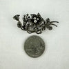 Antique Silver and Seed Pearl Floral Brooch