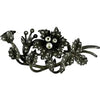 Antique Silver and Seed Pearl Floral Brooch