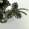 Antique Silver and Seed Pearl Floral Brooch