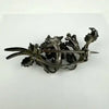Antique Silver and Seed Pearl Floral Brooch
