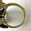 Antique Silver Topped 10k Gold & Tourmaline Ring