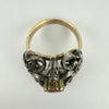 Antique Silver Topped 10k Gold & Tourmaline Ring