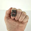 Antique Silver Topped 10k Gold & Tourmaline Ring