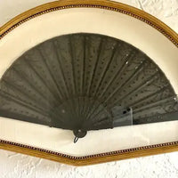 Antique Spanish Ladies Hand Fan Framed in Shadow Box