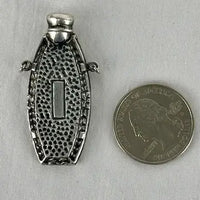 Antique Sterling Silver Perfume Bottle Pendant